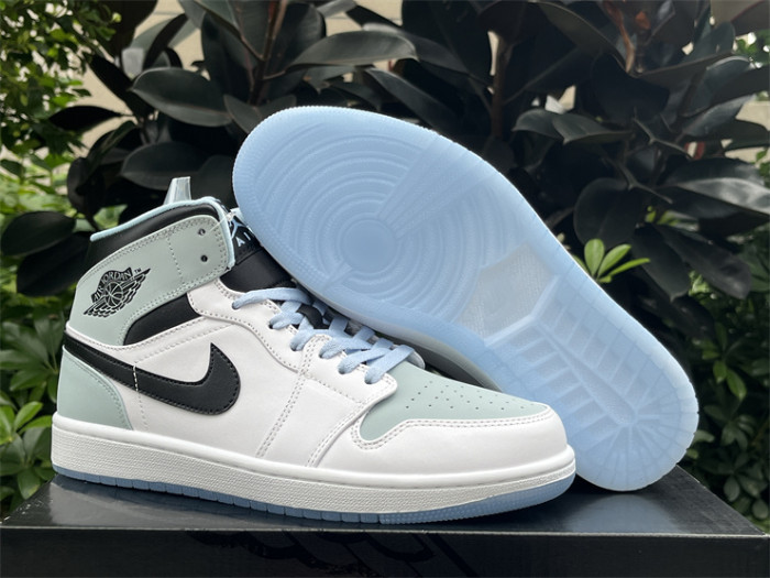 Authentic Air Jordan 1 Mid Ice Blue