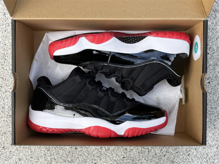 Authentic Air Jordan 11 Low “Bred” 2025