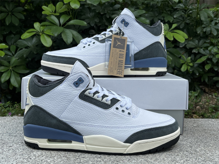 Authentic A Ma Maniére x Jordan 3 “Diffused Blue”