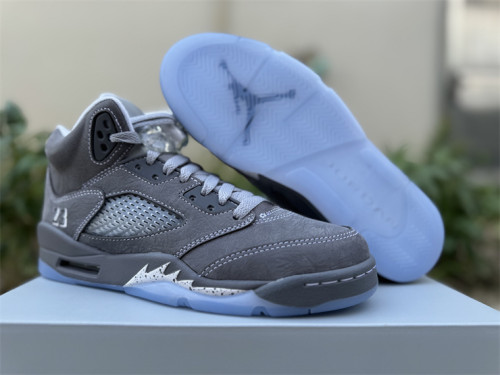 Authentic Air Jordan 5 Wolf Grey GS