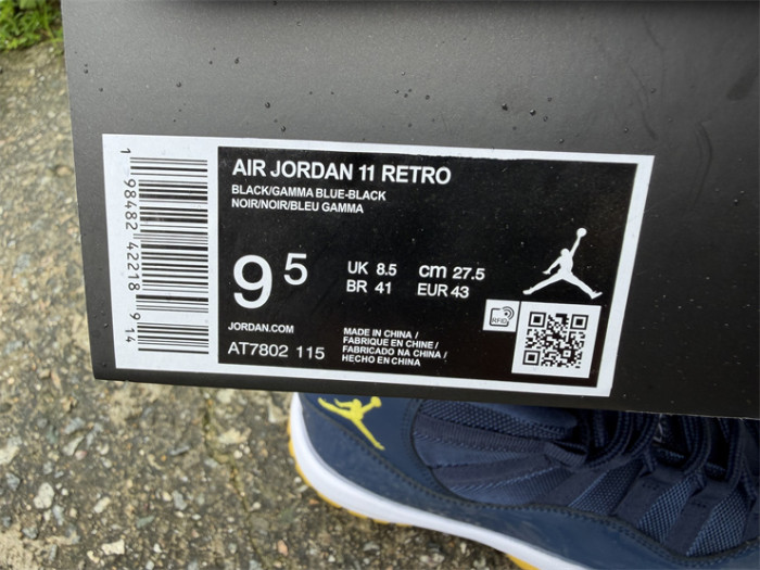 Authentic Air Jordan 11 Michigan