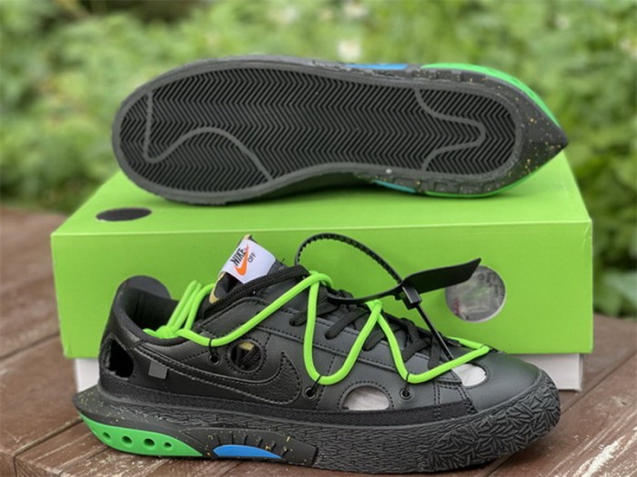 Authentic Off-White x Nike Blazer Low Black Green