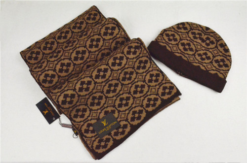 LV Wool Cap Scarf AAA-026