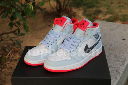 Authentic Air Jordan 1 Mid Half Blue