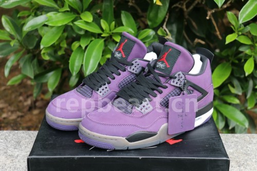 Authentic Travis Scott x Air Jordan 4 Purple