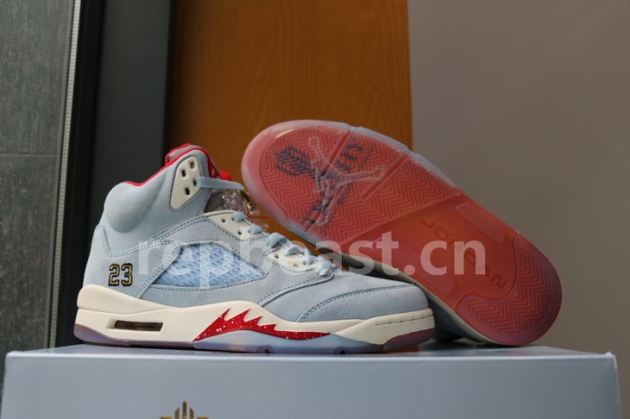 Authentic Trophy Room x Air Jordan 5 “Ice Blue”
