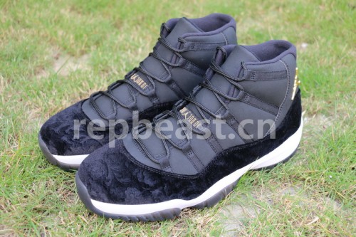 Authentic Air Jordan 11 Velvet Black GS