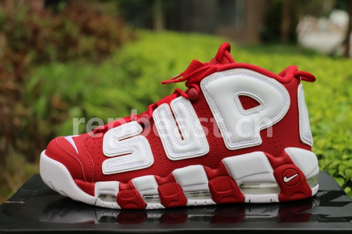 Authentic Supreme x Nike Air More Uptempo Red