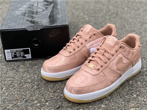 Authentic CLOT x Nike Air Force 1 Low “Rose Gold”