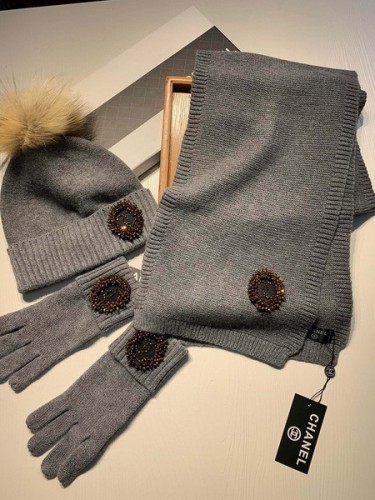 CHAL Wool Cap Scarf AAA-165