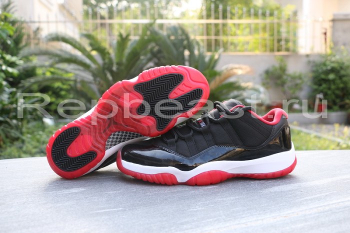 Authentic Air Jordan 11 Low “Bred” 2015 Fixed Version
