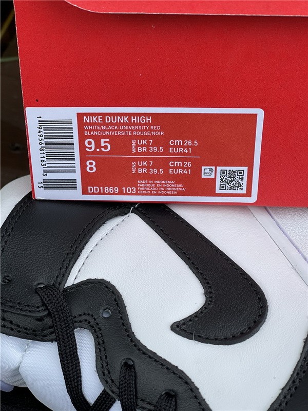 Authentic Nike Dunk High Black White