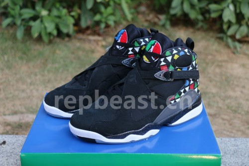 Authentic Air Jordan 8 Quai 54 Black