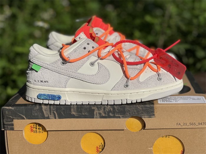 Authentic OFF-WHITE x Nike Dunk Low “The 50”  DM0950 116
