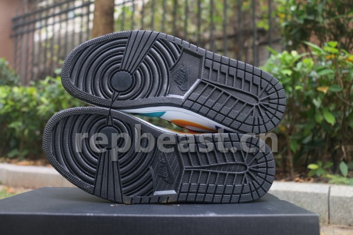 Authentic Air Jordan 1 Mid  Multicolor 