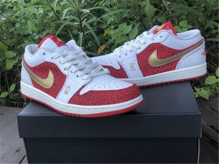 Authentic  Air Jordan 1 Low “Spades”