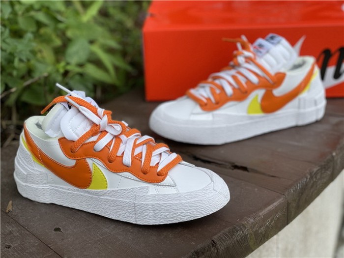 Authentic sacai x Nike Blazer Low Orange