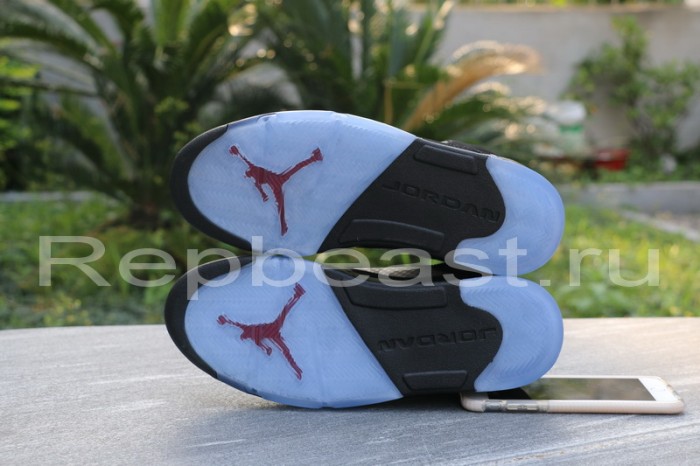Authentic Air Jordan 5 Black/Metallic Silver