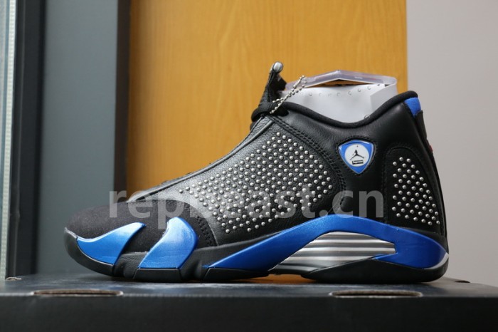 Authentic Supreme x Air Jordan 14 Black Blue