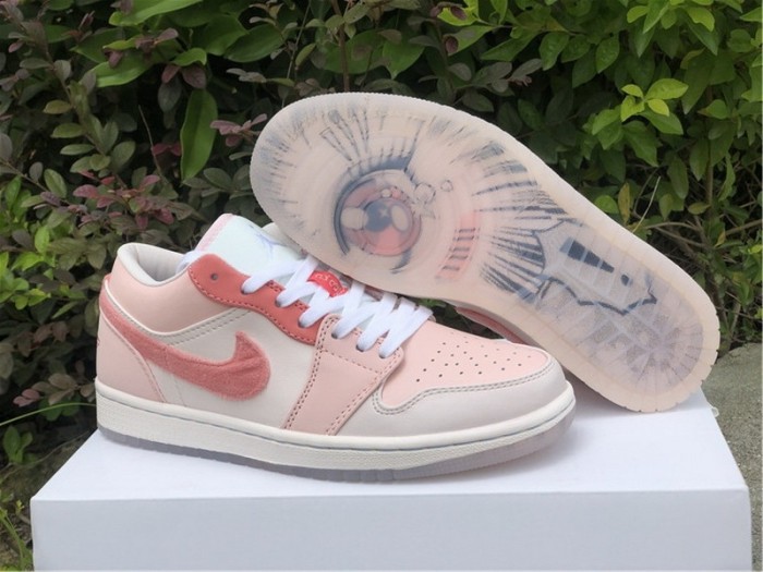 Authentic Air Jordan 1  Low SE Pink