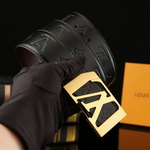 Super Perfect Quality LV Belts(100% Genuine Leather Steel Buckle)-2325