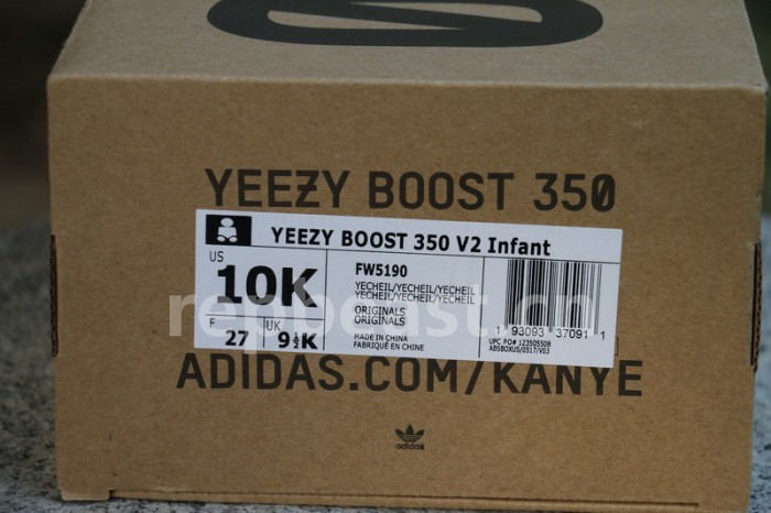 Authentic Yeezy 350 Boost V2 “Yecheil” Non-Reflective Kids Shoes