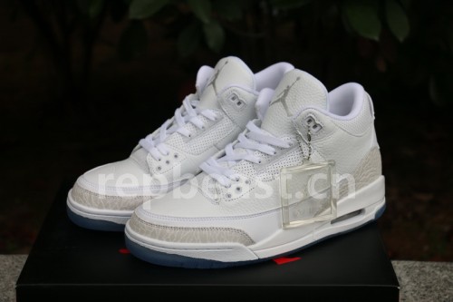 Authentic Air Jordan 3 White Cat