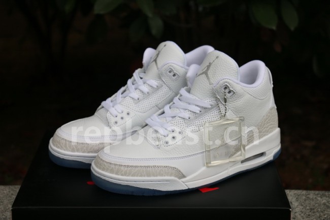 Authentic Air Jordan 3 White Cat