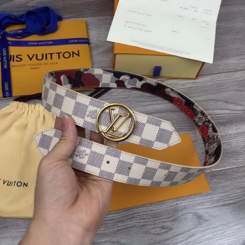 Super Perfect Quality LV women Belts(100% Genuine Leather,Steel Buckle)-104