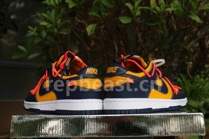 Authentic OFF-WHITE x Nike Dunk Low “University Gold”