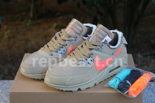 Authentic OFF-WHITE x Nike Air Max 90 “Desert Ore”