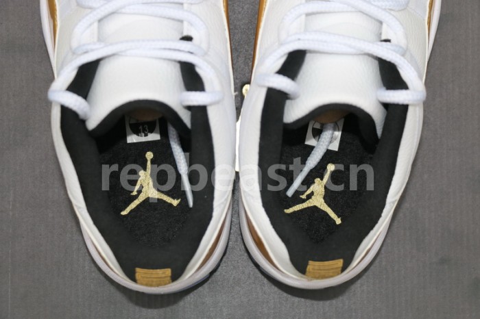 Authentic Air Jordan 11 Low “Metallic Gold”