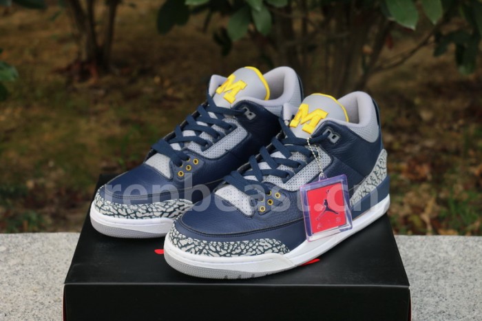 Authentic Air Jordan 3 Michigan