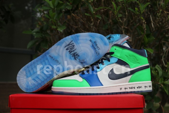 Authentic Melody Ehsani x Air Jordan 1 Mid  “Fearless” Women Shoes