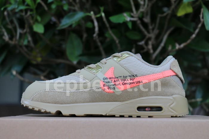 Authentic OFF-WHITE x Nike Air Max 90 “Desert Ore” Kids Shoes