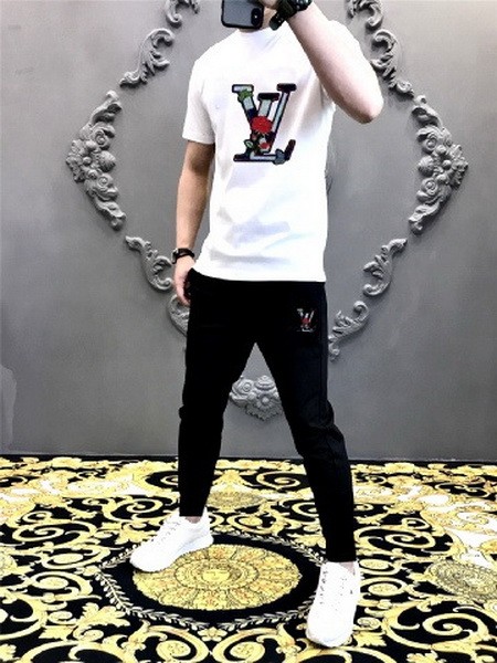 LV short sleeve men suit-025(M-XXXXL)
