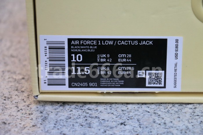 Authentic 2020 Travis Scott x AF1 “Astroworld”