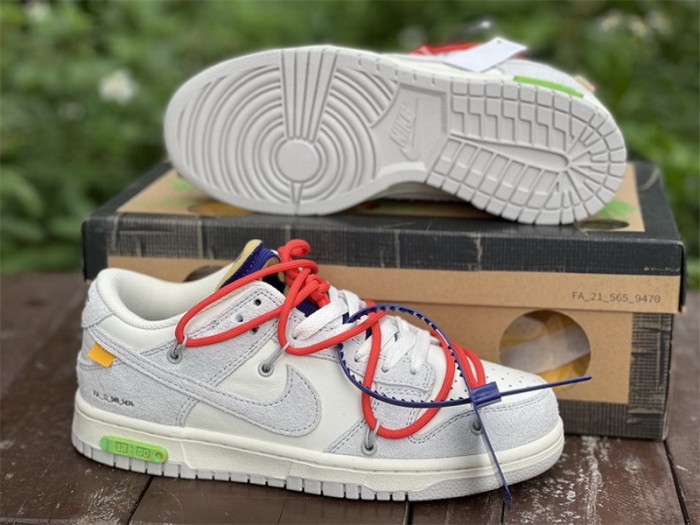 Authentic OFF-WHITE x Nike Dunk Low “The 50”  DM0950 110