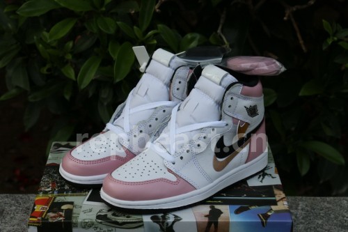 Authentic Air Jordan 1 White Pink