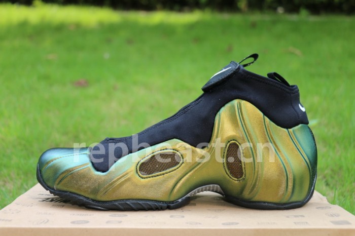Authentic Nike Air Flightposite Retro Metallic Gold