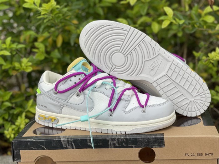 Authentic OFF-WHITE x Nike Dunk Low “The 50” DM1602 100