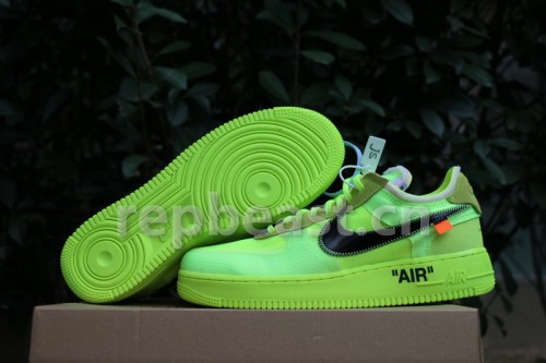 Authentic OFF-WHITE x Nike Air Force 1 “Volt” GS