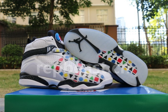 Authentic Air Jordan 8 Quai 54 Whtie