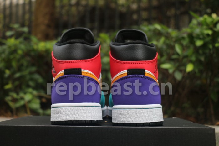 Authentic Air Jordan 1 Mid  Multicolor 
