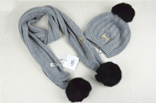 Hermes Wool Cap Scarf AAA-023
