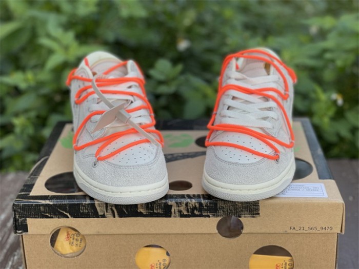 Authentic OFF-WHITE x Nike Dunk Low “The 50”  DJ0950 108