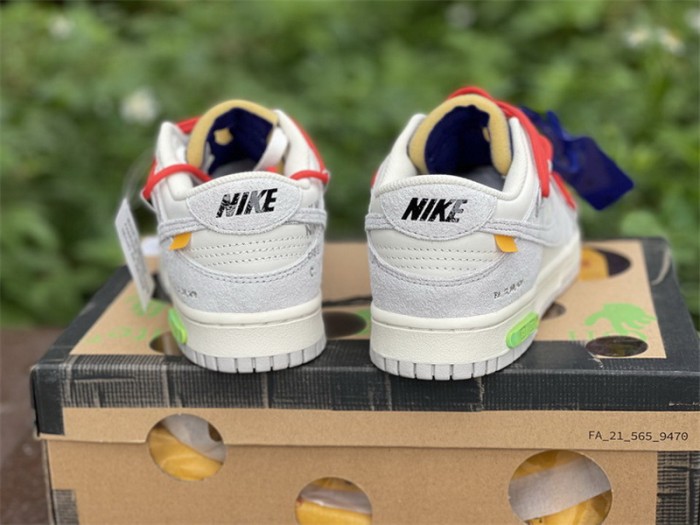 Authentic OFF-WHITE x Nike Dunk Low “The 50”  DM0950 110