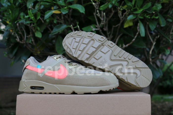 Authentic OFF-WHITE x Nike Air Max 90 “Desert Ore” Kids Shoes