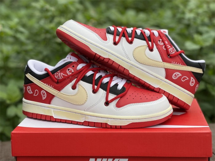 Nike Dunk Low “University Red” Custom made