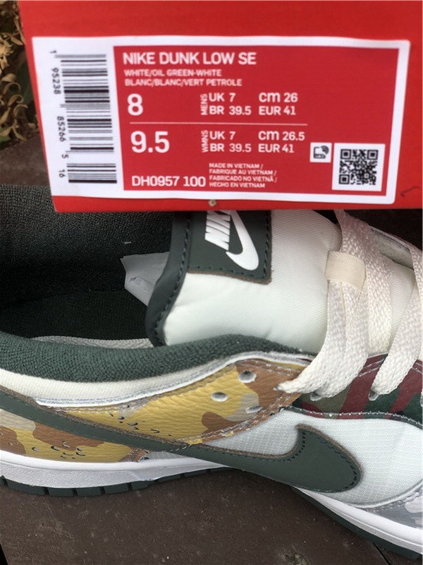Authentic Nike Dunk Low SE Multi Camo